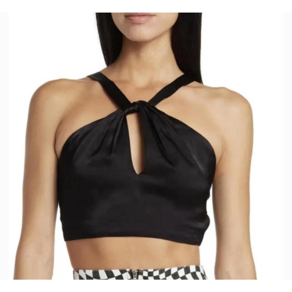Elodie Satin Crop Top